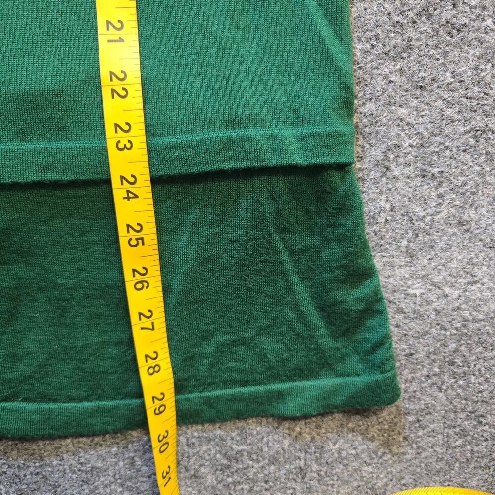 J Jill Sweater Top Womens Size Medium Green Merino Wool Long Sleeve Knit Capsule - Picture 7 of 11